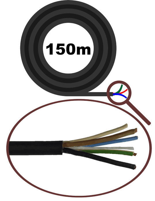 Гибкий хладостойкий 3х2,0+2x1,0/150м